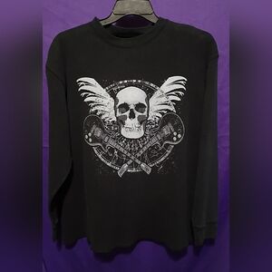 Black Skull & Guitars Graphic Thermal